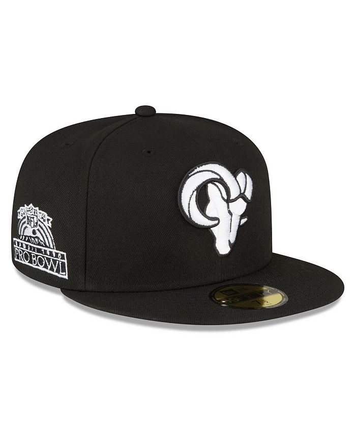 New Era Men's Black Los Angeles Rams 1990 Pro Bowl Side Patch 59FIFTY Fitted Hat