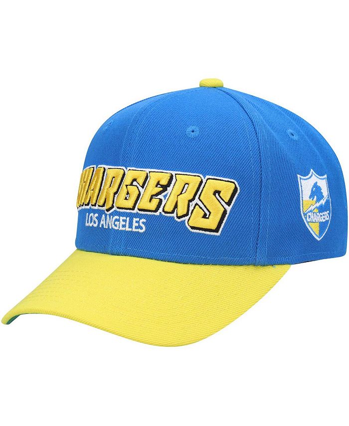 Mitchell & Ness Youth Boys Powder Blue, Gold Los Angeles Chargers Shredder Adjustable Hat