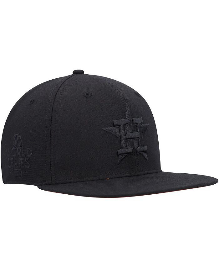 47 Brand Men's Houston Astros Black on Black Sure Shot Captain Snapback Hat