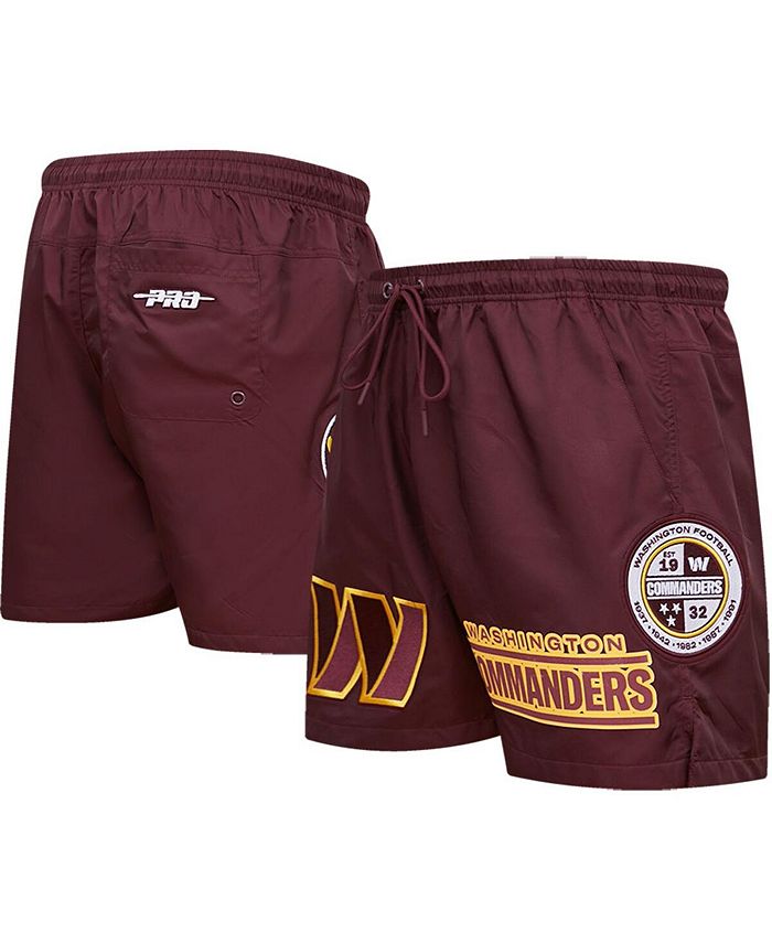 Pro Standard Men's Burgundy Washington Commanders Woven Shorts