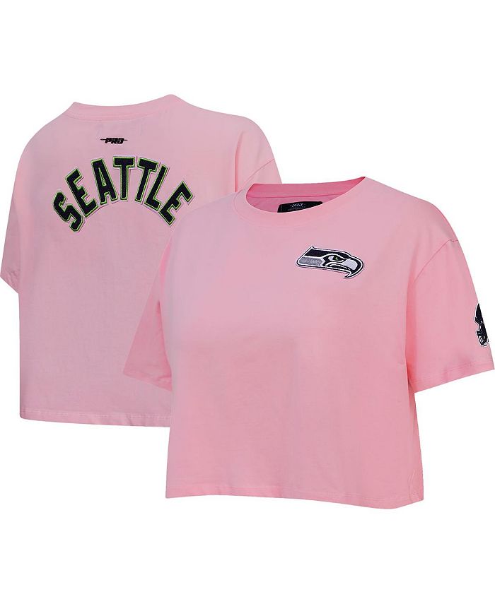 Pro Standard Women's Pink Seattle Seahawks Cropped Boxy T-shirt