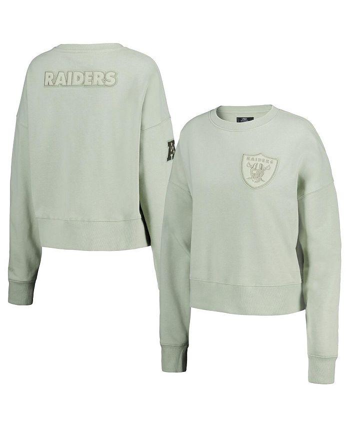 Pro Standard Women's Green Las Vegas Raiders Neutral Pullover Sweatshirt