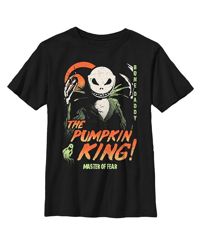 Disney Boy's The Nightmare Before Christmas Jack Skellington Master of Fear Child T-Shirt