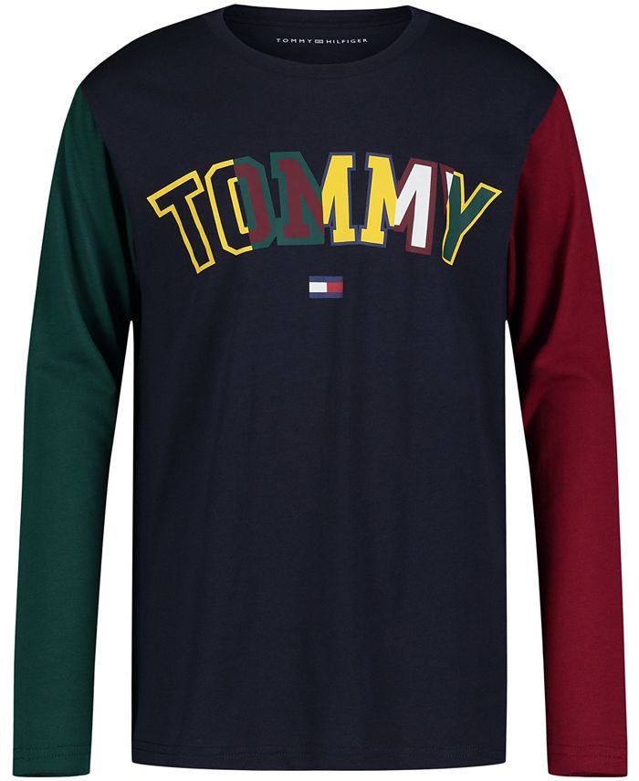 Tommy Hilfiger Big Boys Chopped Varsity Long Sleeves T-shirt