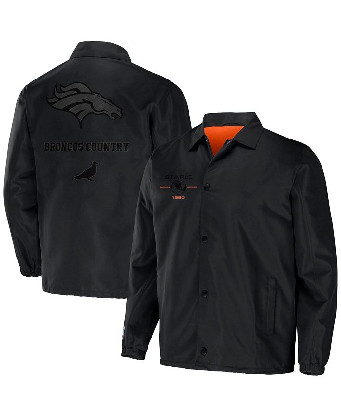 NFL Properties Men's NFL X Staple Black Denver Broncos Embroidered Nylon Jacket