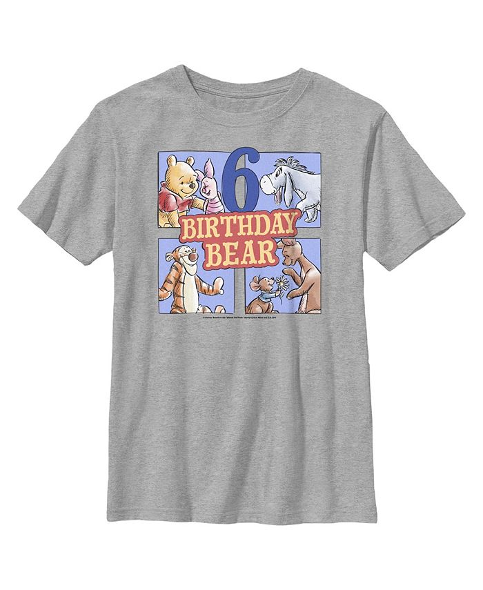 Disney Boy's Winnie the Pooh 6 Birthday Bear Child T-Shirt