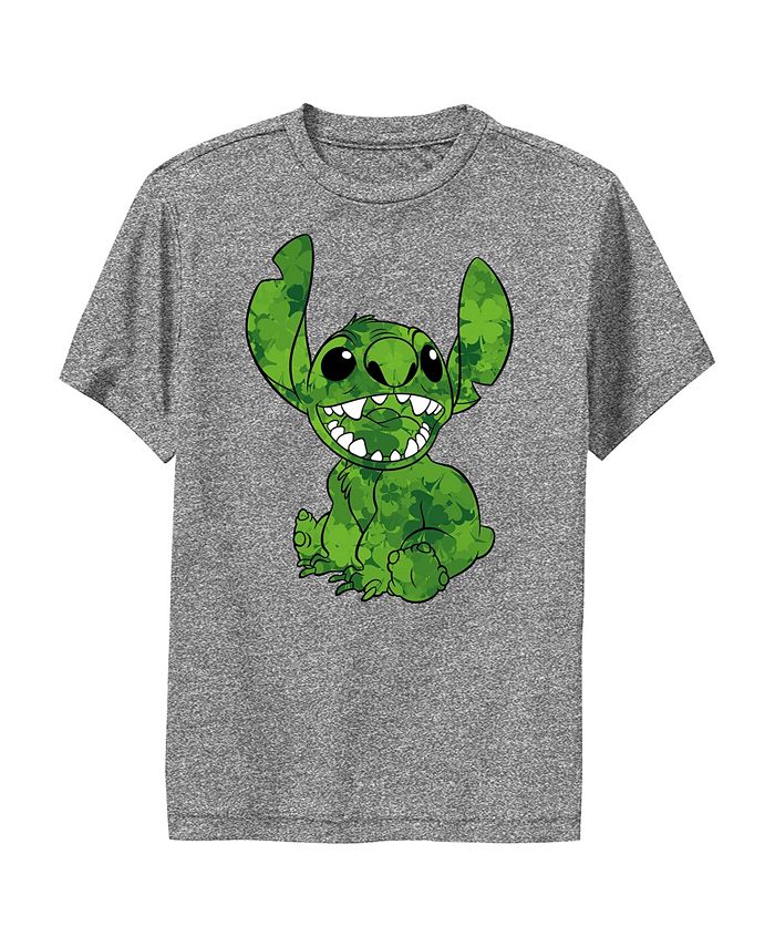 Disney Boy's Lilo & Stitch Four-Leaf Clover Fill Child Performance Tee