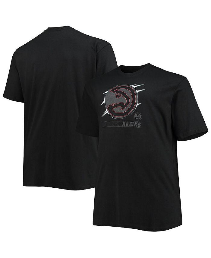 Profile Men's Black Atlanta Hawks Big and Tall Pop T-shirt