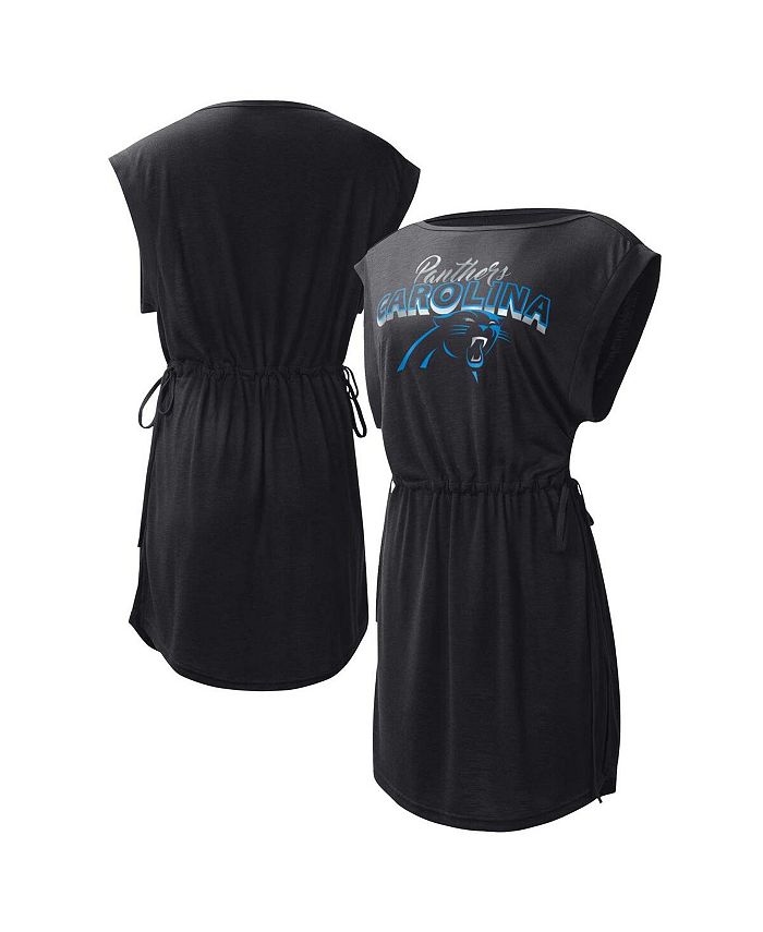 G-III 4Her by Carl Banks Women's Black Carolina Panthers G.O.A.T. Swimsuit Cover-Up