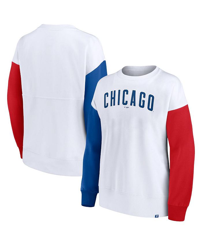 Fanatics Women's Branded White Chicago Cubs Series Pullover Sweatshirt
