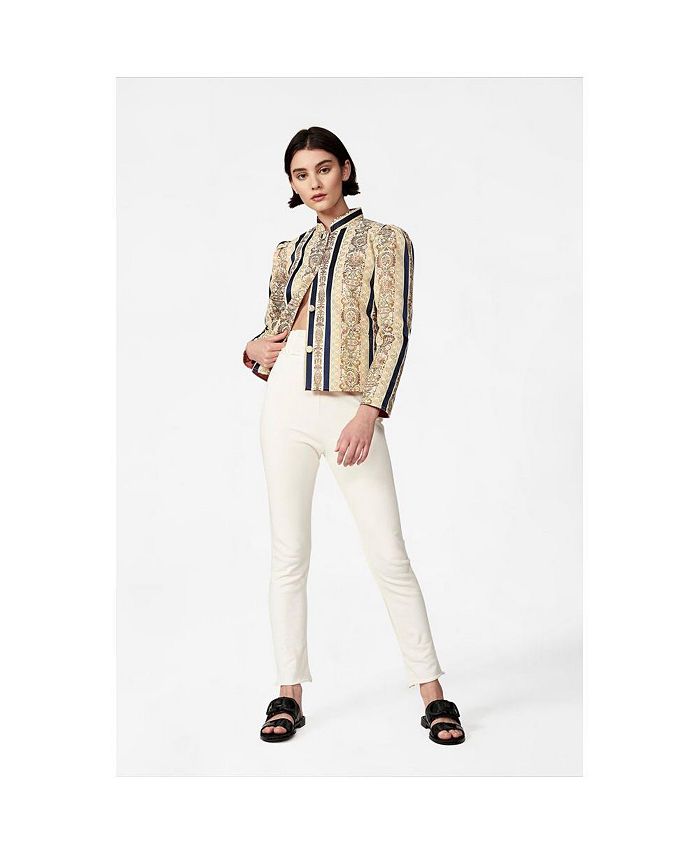 Casey Marks Women's Magic Jacket in Striped Brocade & Titian Twill