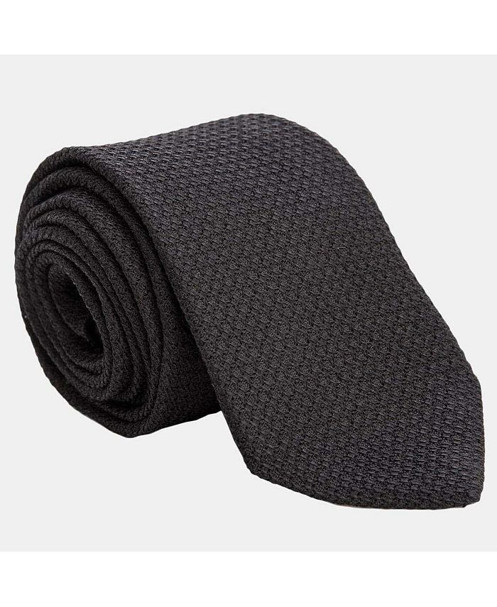 Elizabetta Ducale - Extra Long Silk Grenadine Tie for Men - Black
