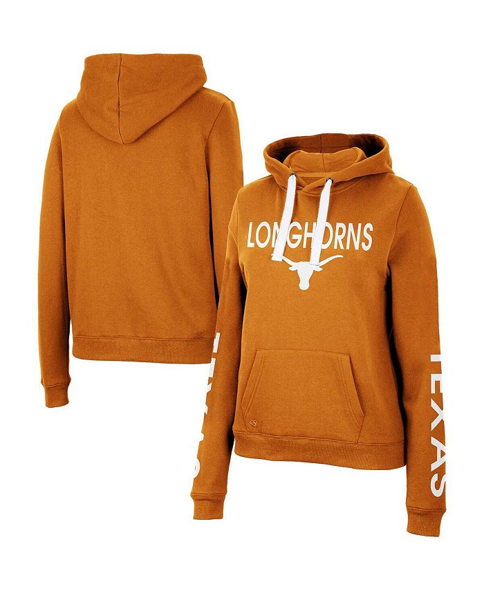Colosseum Women's Texas Orange Texas Longhorns 3-Hit Pullover Sweatshirt