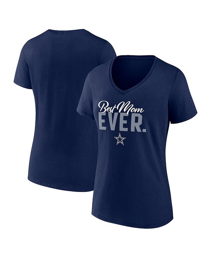 Fanatics Women's Branded Navy Dallas Cowboys Mother's Day Best Mom Ever V-Neck T-shirt