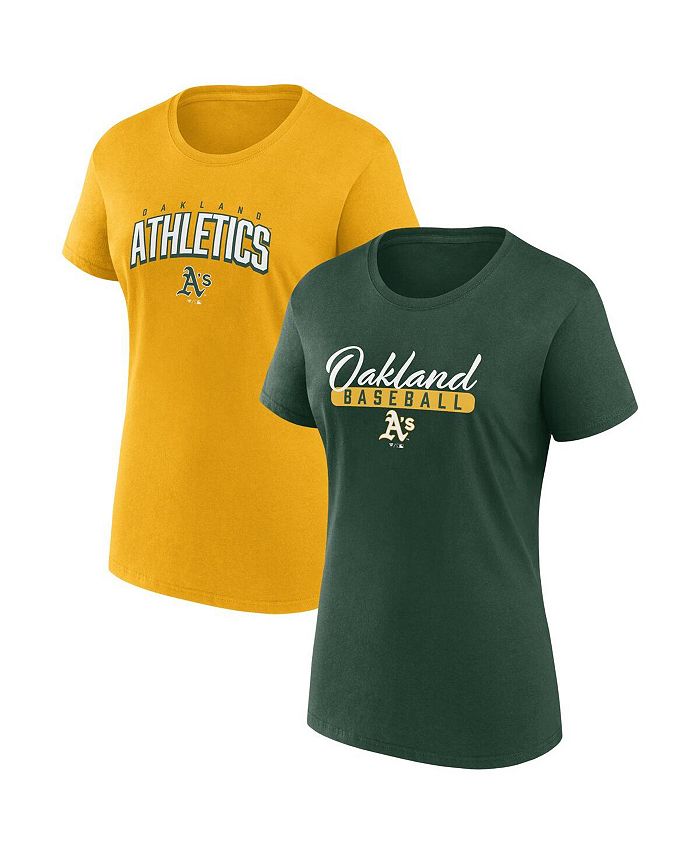 Fanatics Women's Branded Green, Gold Oakland Athletics Fan T-shirt Combo Set