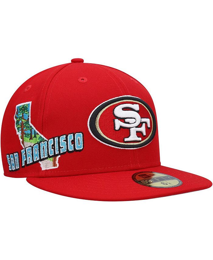 New Era Men's Scarlet San Francisco 49ers Stateview 59FIFTY Fitted Hat