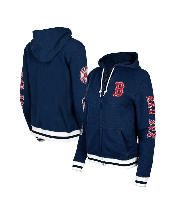 New Era Women's Navy Boston Red Sox Elite Tri-Blend Full-Zip Hoodie