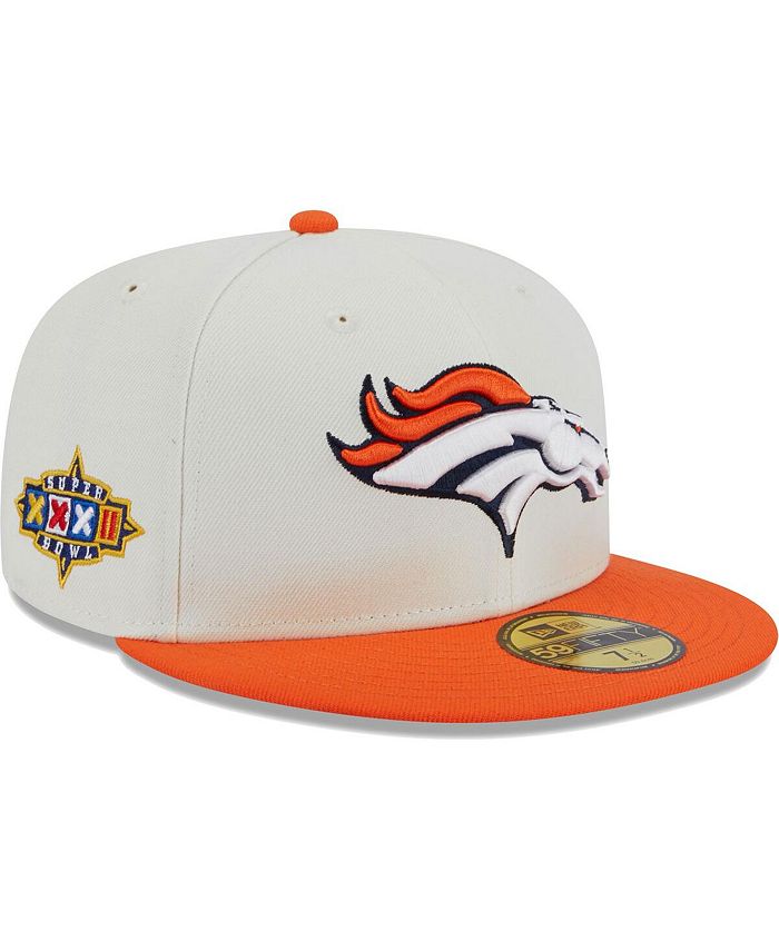 New Era Men's Cream Denver Broncos Retro 59FIFTY Fitted Hat