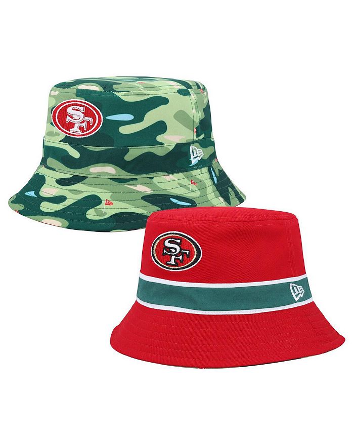 New Era Men's Scarlet, Camo San Francisco 49ers Reversible Bucket Hat