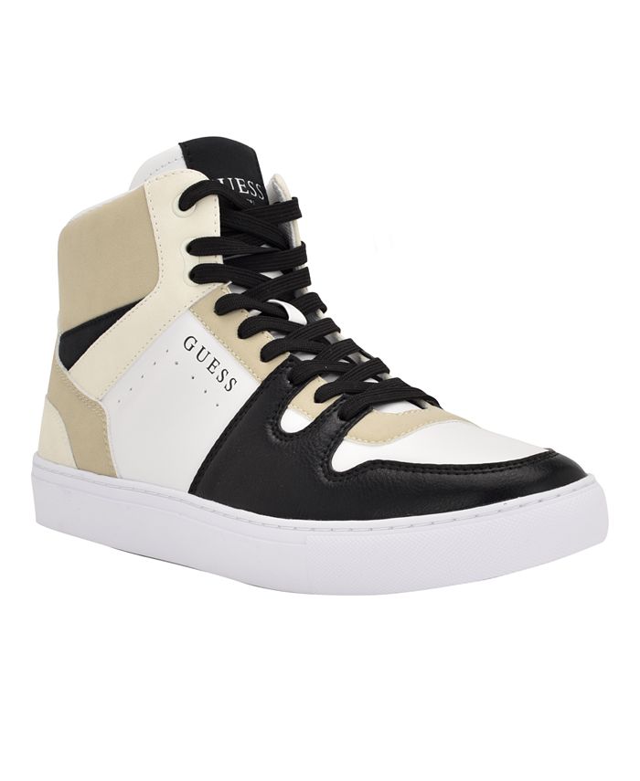 GUESS Men's Bordo High Top Casual Lace Up Sneakers