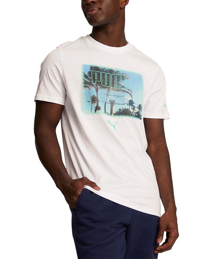 Puma Men's Tropical Backboard Graphic Crewneck T-Shirt