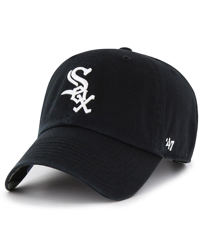 47 Brand Men's Black Chicago White Sox Dark Tropic Clean Up Adjustable Hat