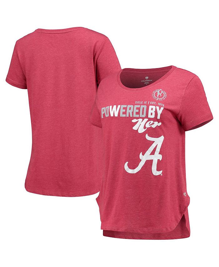 Colosseum Women's Heathered Crimson Alabama Crimson Tide PoWered By Title IX T-shirt