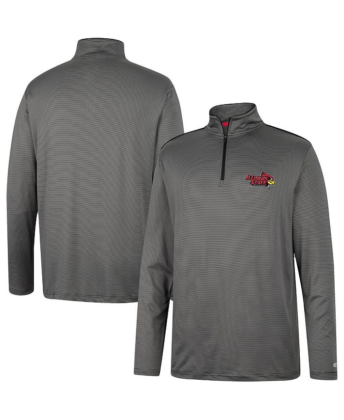 Colosseum Men's Charcoal Illinois State Redbirds Logo Quarter-Zip Windshirt