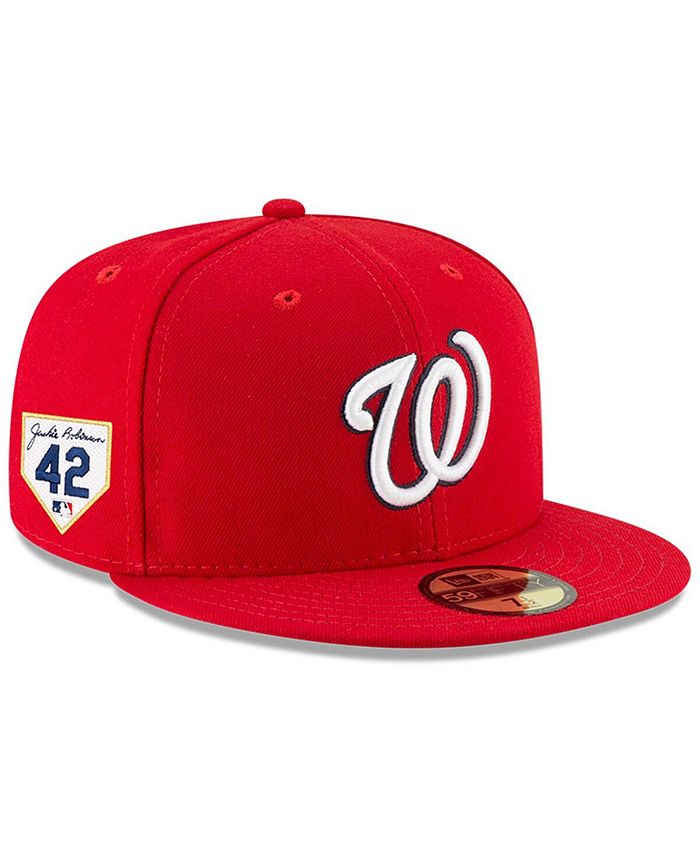 New Era Men's Red Washington Nationals 2023 Jackie Robinson Day 59FIFTY Fitted Hat