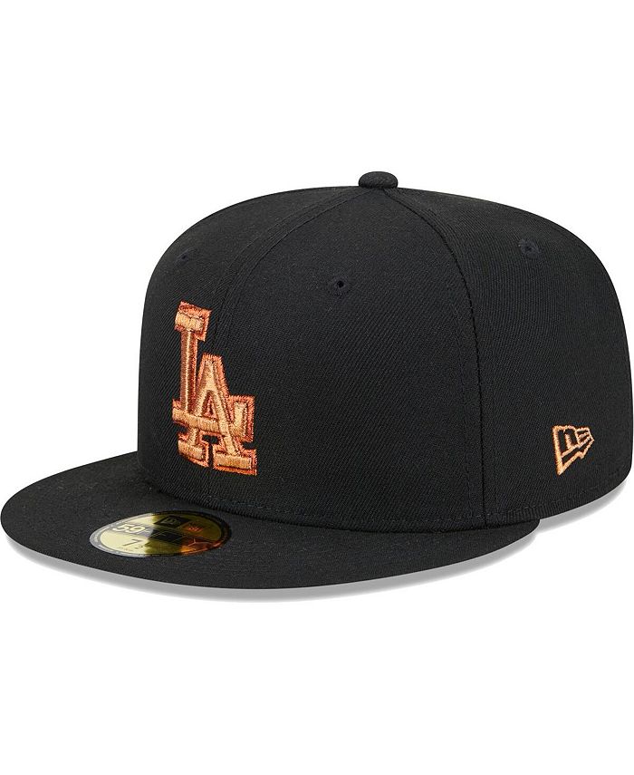 New Era Men's Black Los Angeles Dodgers Metallic Pop 59FIFTY Fitted Hat