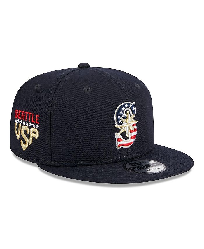 New Era Men's Navy Seattle Mariners 2023 Fourth of July 9FIFTY Snapback Adjustable Hat