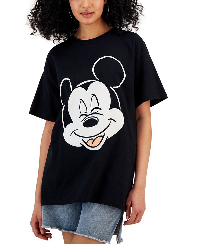Disney Juniors' Cotton Mickey Mouse Graphic-Print T-Shirt