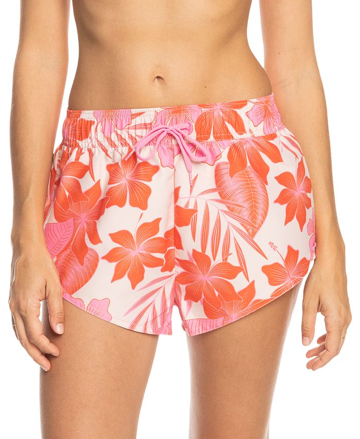 Roxy Juniors' Printed New Fashion Swim Shorts Cover-Up