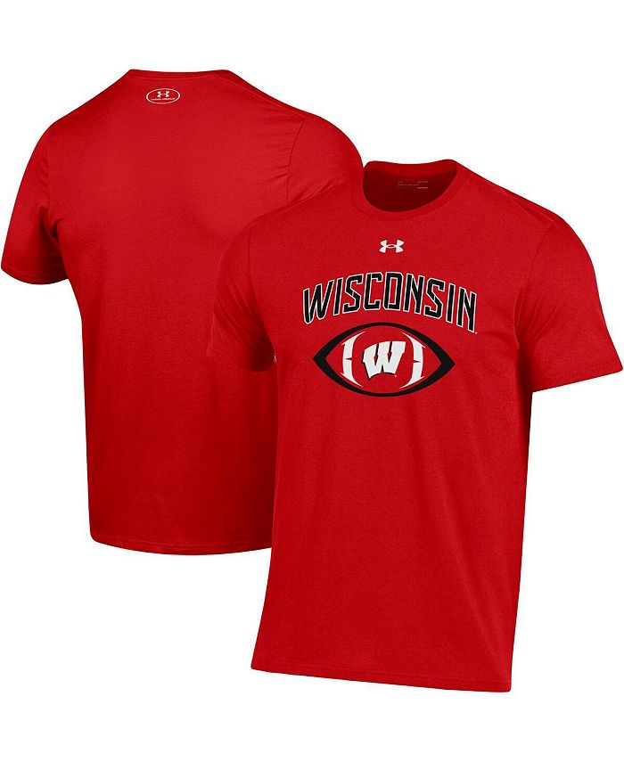 Under Armour Men's Red Wisconsin Badgers Football Icon T-shirt