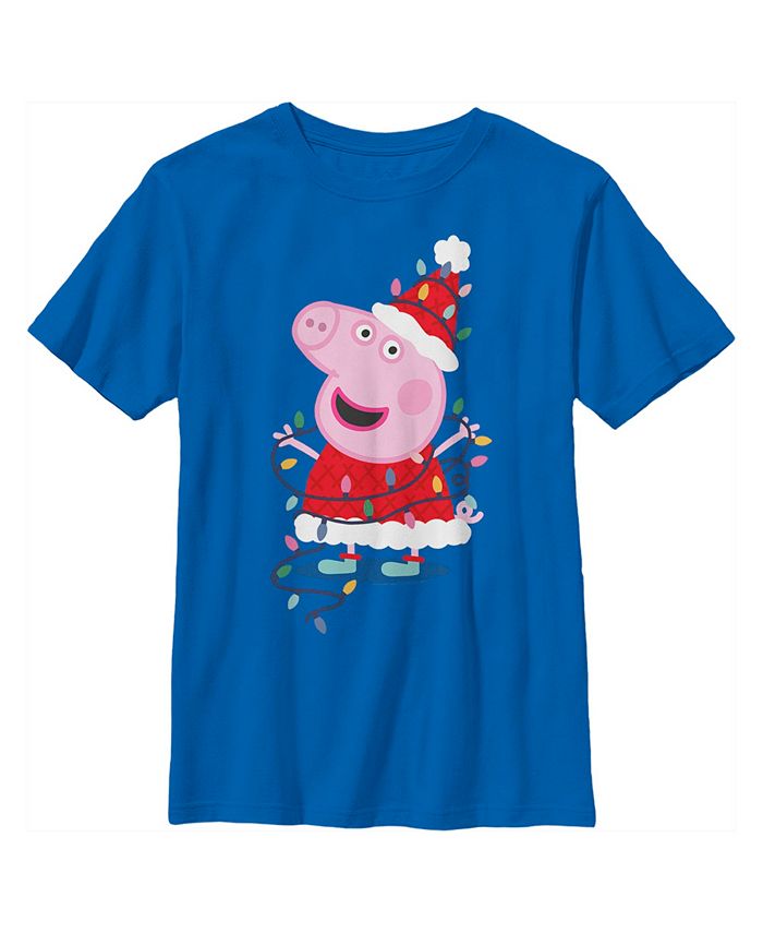 Hasbro Boy's Peppa Pig Christmas Lights Child T-Shirt