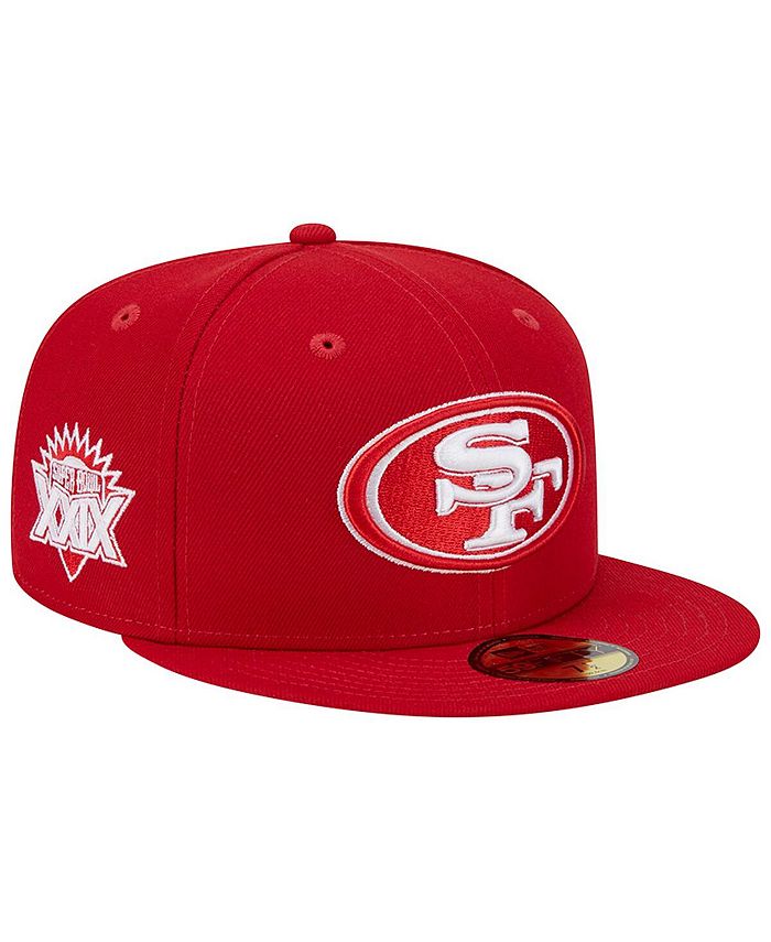 New Era Men's Scarlet San Francisco 49ers Super Bowl XXIX Main Patch 59FIFTY Fitted Hat