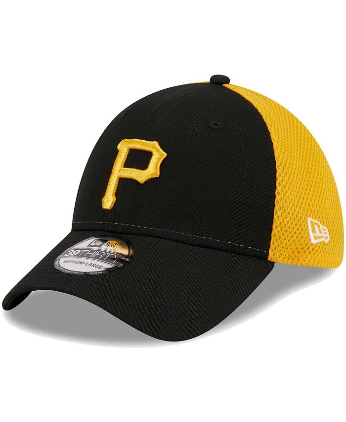 New Era Men's Black Pittsburgh Pirates Team Neo 39THIRTY Flex Hat