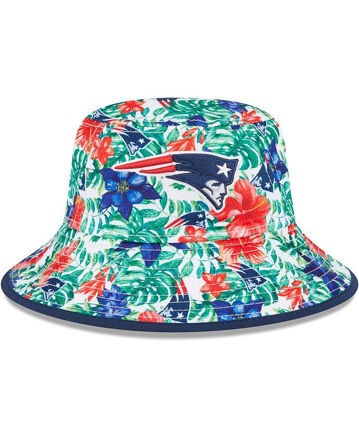 New Era Men's White New England Patriots Botanical Bucket Hat