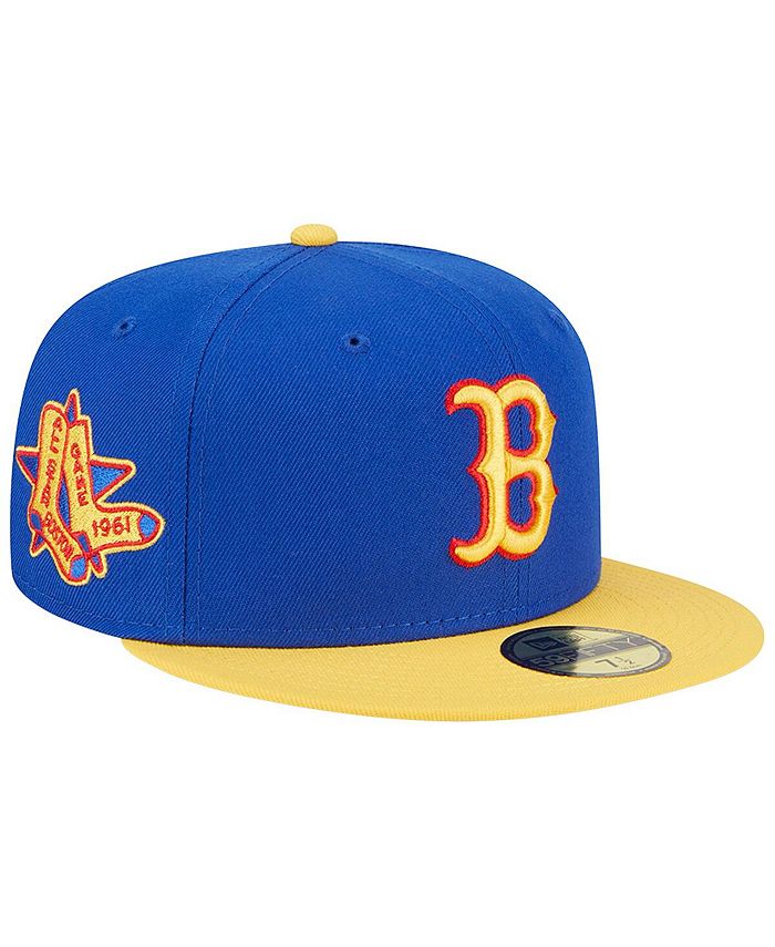 New Era Men's Royal, Yellow Boston Red Sox Empire 59FIFTY Fitted Hat