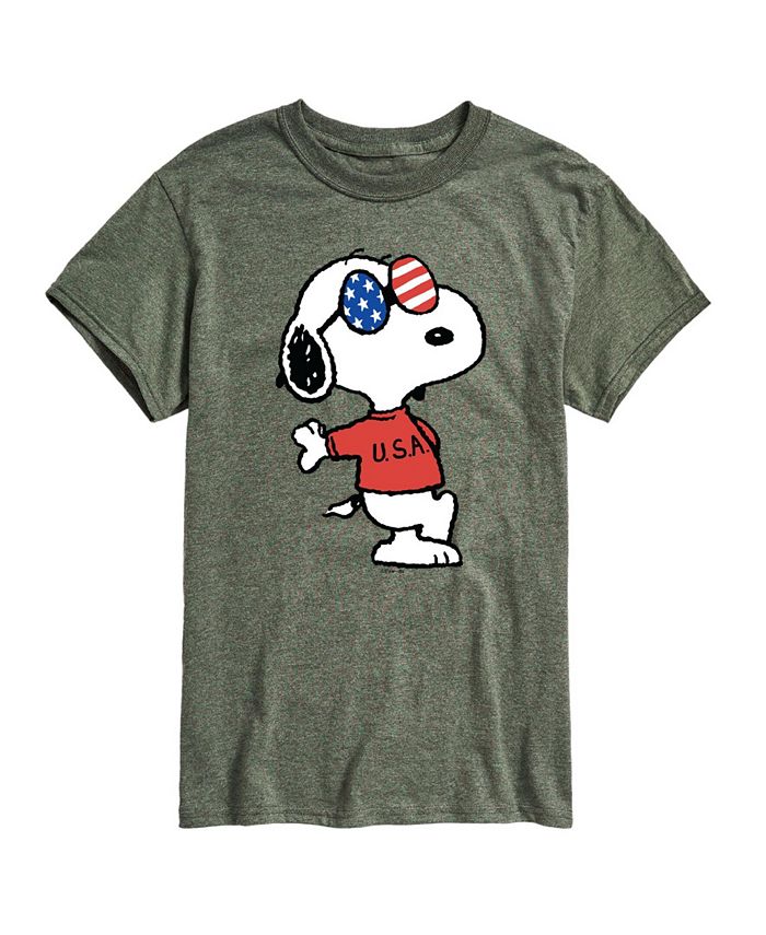 AIRWAVES Men's Peanuts Americana Short Sleeves T-shirt