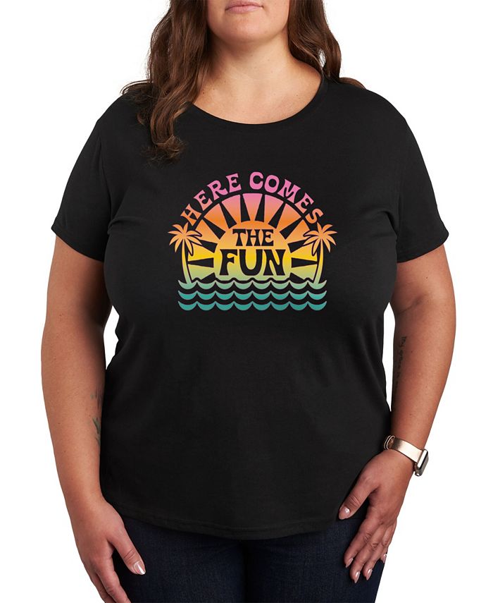 Air Waves Trendy Plus Size Summer Fun Graphic T-Shirt