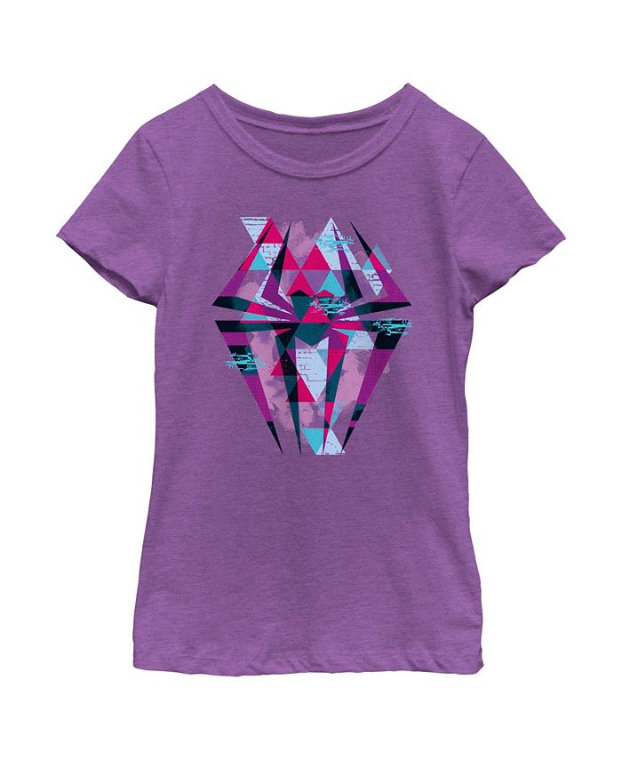 Marvel Girl's Spider-Man: Across the Spider-Verse Geometric Spider Logo Child T-Shirt