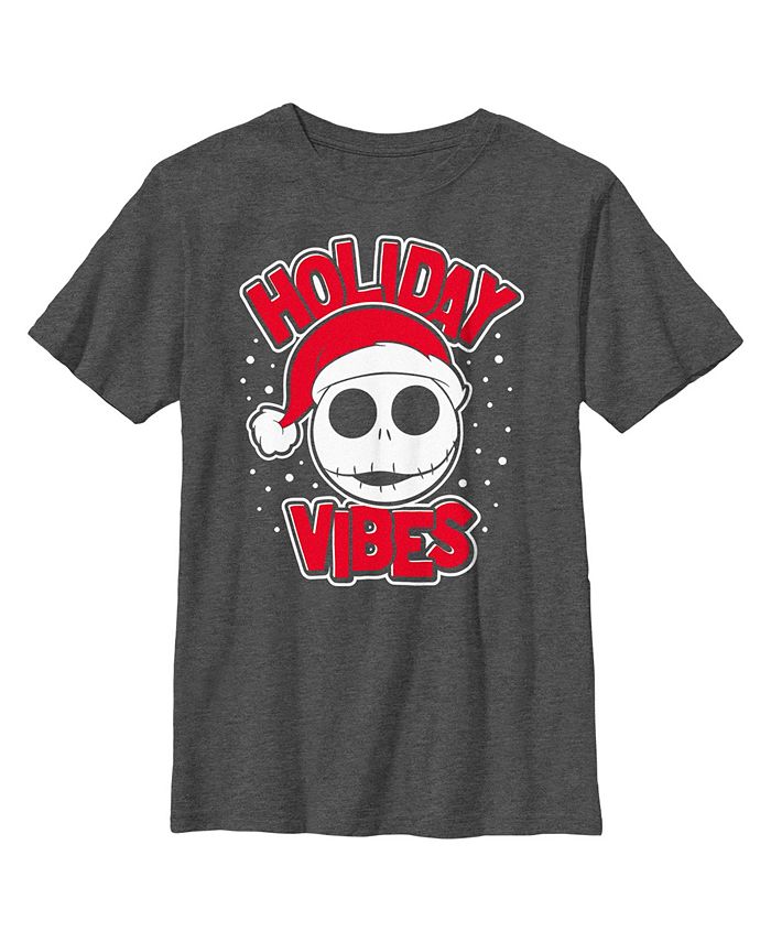 Disney Boy's The Nightmare Before Christmas Holiday Vibes Jack Skellington Child T-Shirt