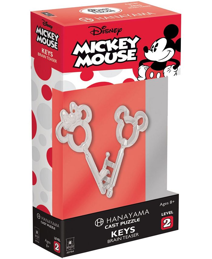 BePuzzled Hanayama Level 2 Cast Puzzle - Disney Mickey Mouse- Mickey or Minnie Keys