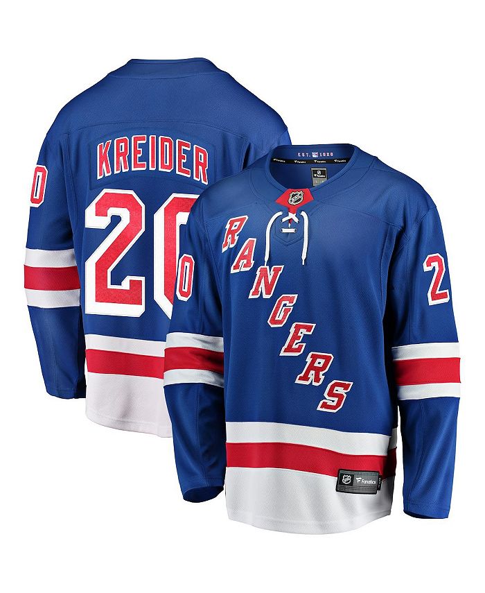 Fanatics Men's Branded Chris Kreider Blue New York Rangers Home Breakaway Player Jersey
