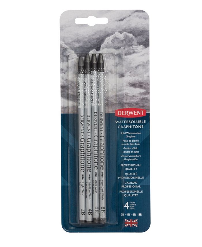 Derwent Graphitone Sketching Pencil Set, 4 Piece