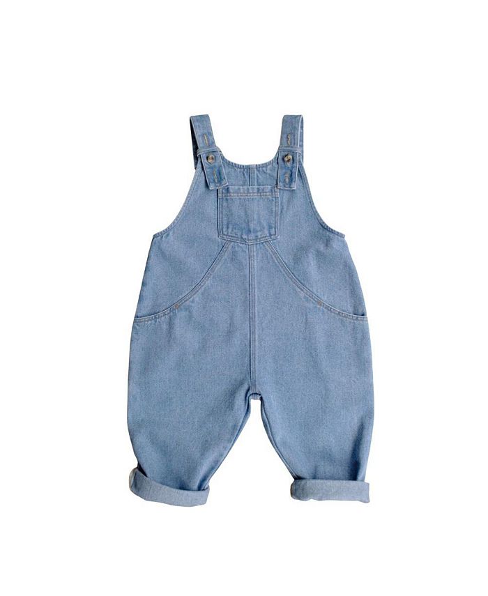 The Simple Folk Baby Boy and Baby Girl Organic Cotton Oversized Denim Dungaree