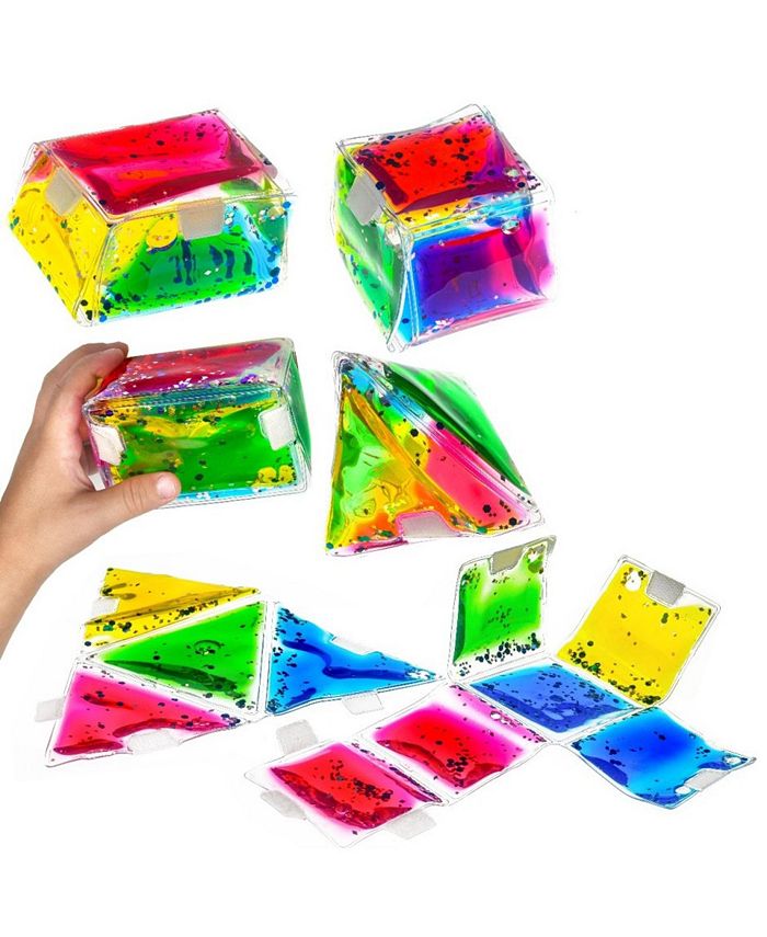 Playlearn FOLDABLE GEL FILLED 3D SHAPES - 4 PACK