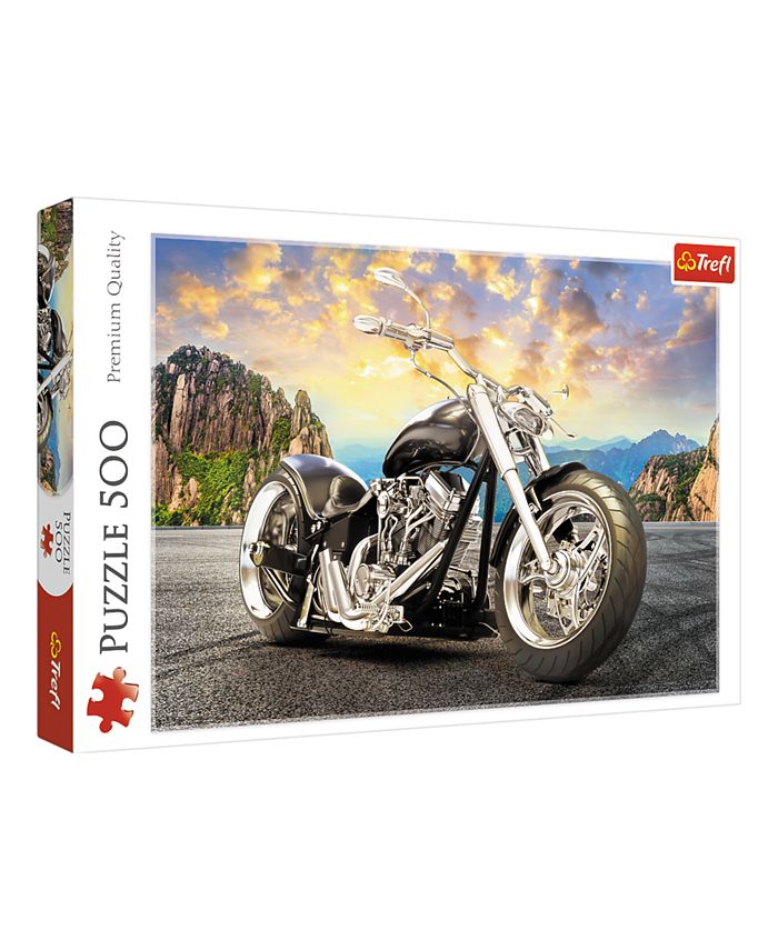 Trefl Red 500 Piece Puzzle - Black Motorcycle