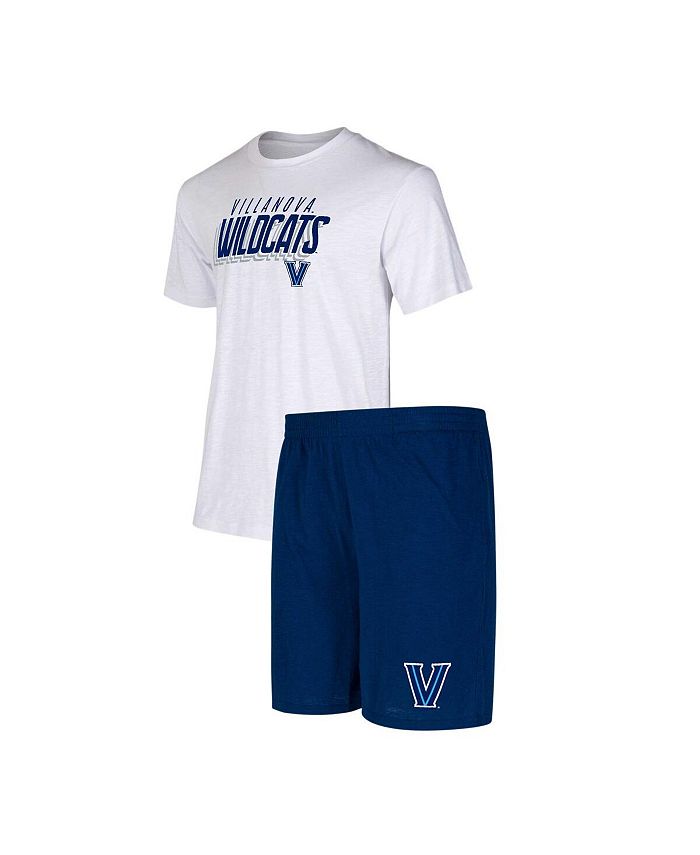 Concepts Sport Men's Navy, White Villanova Wildcats Downfield T-shirt and Shorts Set
